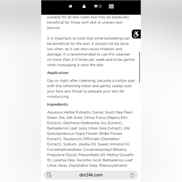 D’or 24K Prestige Exfoliating Pearl Milk Cleanser - Picture 5 of 5